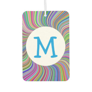 Farbenfrohe Wirbel aus Lissabon Mit Monogramm Spir Autolufterfrischer