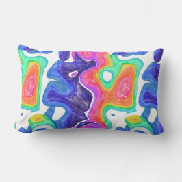 farbenfrohe Wirbel Lendenkissen