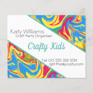 Farbenfrohe, wirbelnde Farbe Flyer