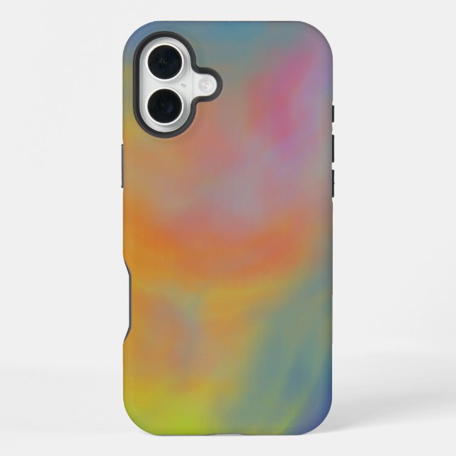 Farbenfrohe wirbelnde Wolken iPhone Hülle (Rückseite)