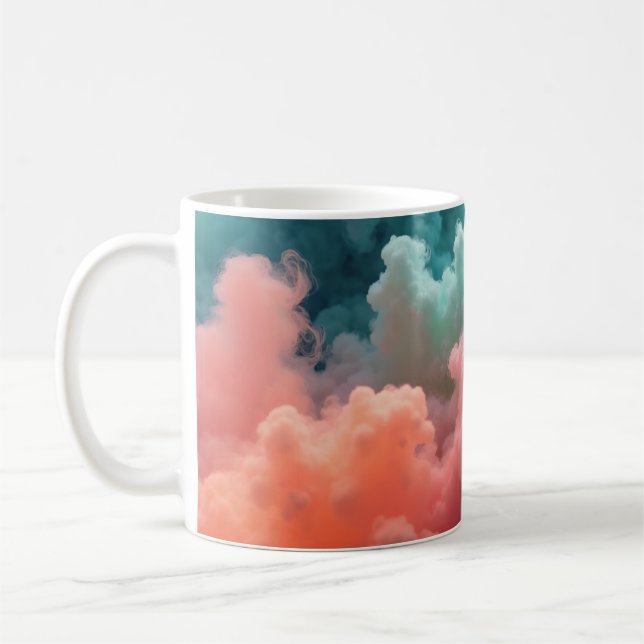 Farbenfrohe Wirbelwolken  Kaffeetasse (Links)