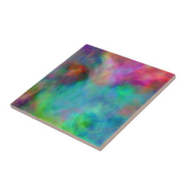 Farbenfrohe Wolken Fliese