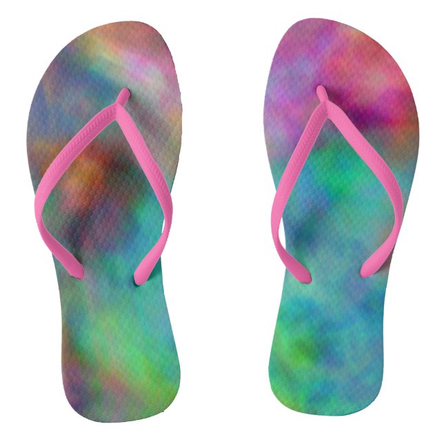 Farbenfrohe Wolken Flip Flops (Fußbett)