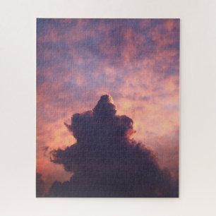 Farbenfrohe Wolken im Himmel bei Sonnenuntergang Puzzle