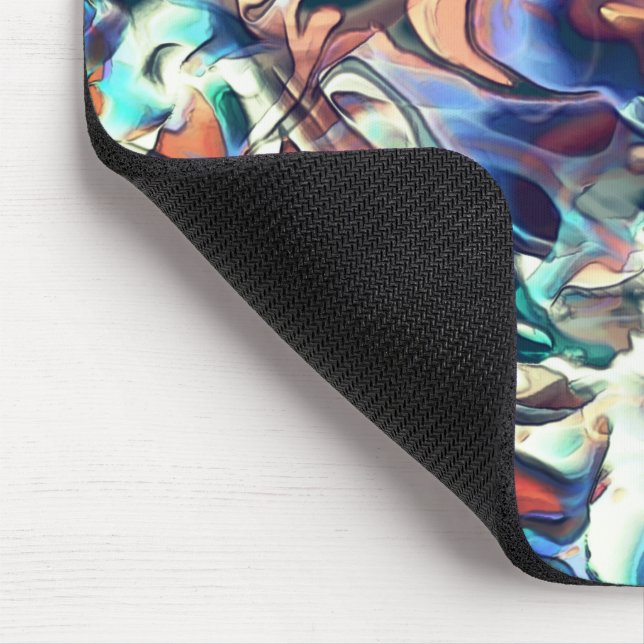 Farbenfrohe Wolken in Blau- und Brauntönen Mousepad (Ecke)