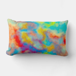 Farbenfrohe Wolken Lendenkissen