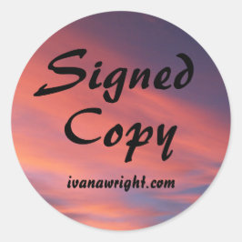 Farbenfrohe Wolken Sonnenaufgang Foto signiert Kop Runder Aufkleber