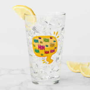 Farbenfrohe Word-Mama mit Gedankenblase Glas