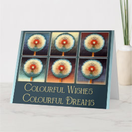 Farbenfrohe Wünsche Bunte Träume - Geburtstagskart Karte
