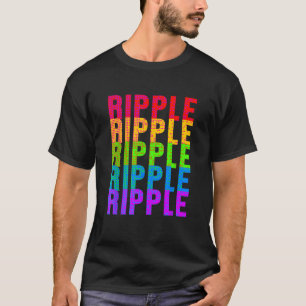 Farbenfrohe XRP-Kryptowährungsblockade T-Shirt