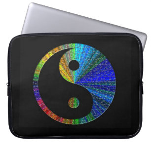 Farbenfrohe Yin- und Yang-Laptop-Schläfchen Laptopschutzhülle