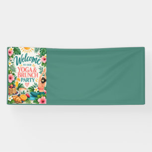 Farbenfrohe Yoga- und Brunch-Party  Banner