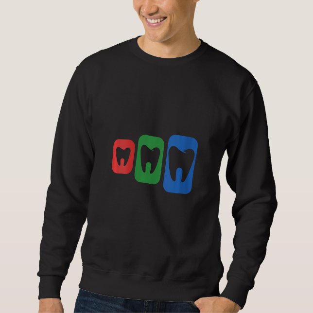 Farbenfrohe Zahnärztin Zahnärztin Sweatshirt (Vorderseite)