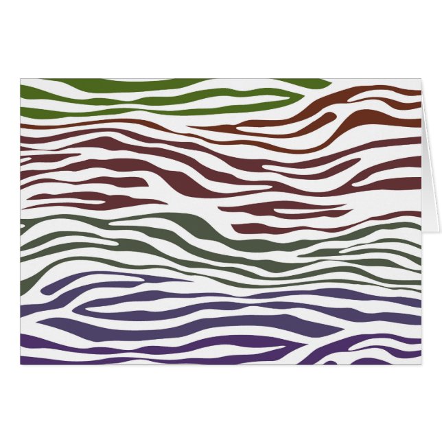 Farbenfrohe Zebra Abstrakt All Occassion Gruß (Vorderseite (Horizontal))