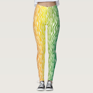Farbenfrohe Zebra Muster Print Leggings