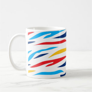 Farbenfrohe Zebrastreifen Kaffeetasse