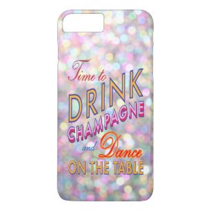 Farbenfrohe Zeit zum Trinken Champagner iPhone 7 P Case-Mate iPhone Hülle