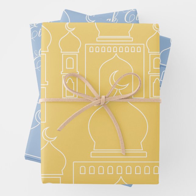 Farbenfrohe, zeitgemäße Geschenkwrake Geschenkpapier Set (Beispiel)