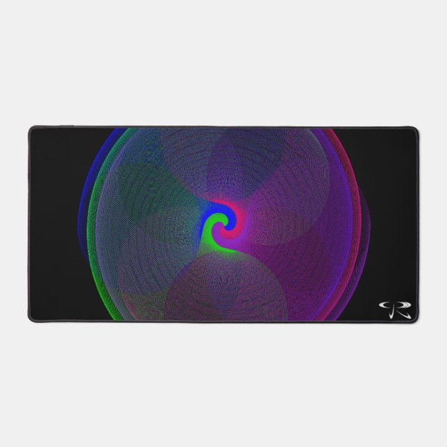 Farbenfrohe, zentrierte geometrische Mouse Pad Mat Schreibtischunterlage (Vorderseite)