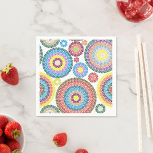 Farbenfrohe, zentrierte Kinder Party Serviette
