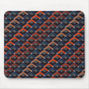 Farbenfrohe Zickzack-Karo-Schritte Mousepad