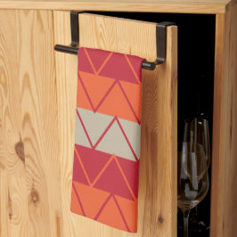 Farbenfrohe Zickzack Streifenmuster Geschirrtuch