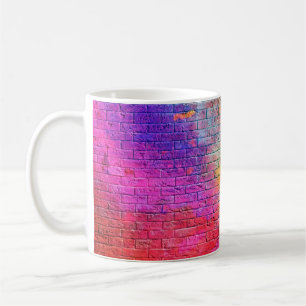 Farbenfrohe Ziegelwand Hintergrundwand,Farbe,Hinte Kaffeetasse