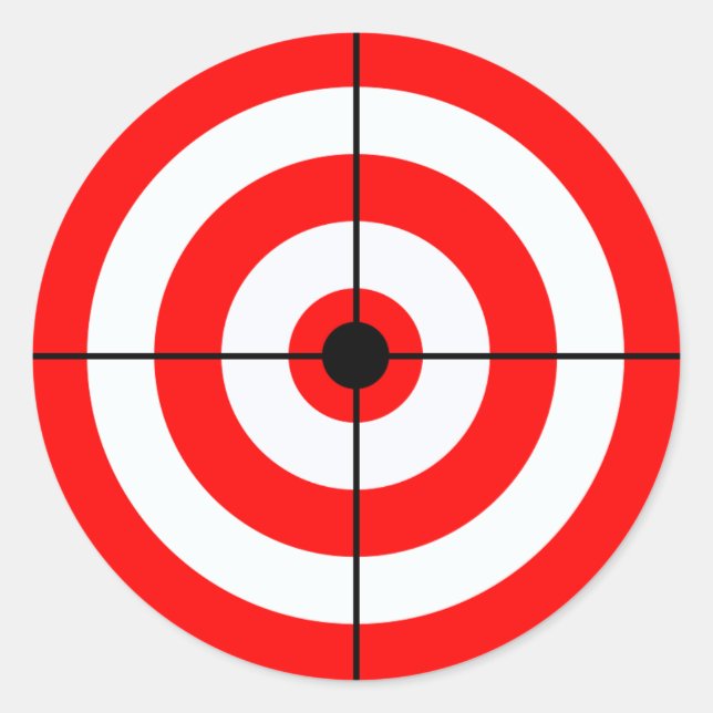 Farbenfrohe Zielvorgaben für helle Shooting Runder Aufkleber (Vorderseite)