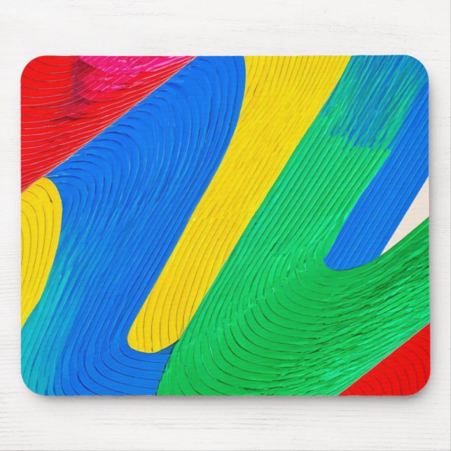 Farbenfrohe Zigzag Formen Mousepad (Vorne)