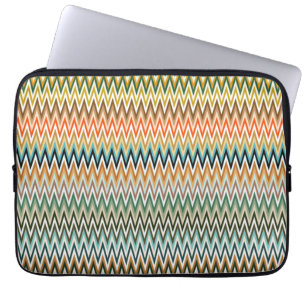 Farbenfrohe Zigzag Multicolor Muster Laptopschutzhülle