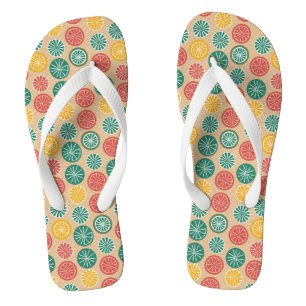 Farbenfrohe Zitronen Flip Flops