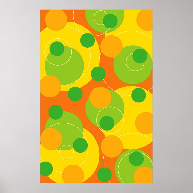 Farbenfrohe Zitrusfrüchte Limon Bubbly Fucle Doste Poster (Vorne)