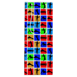 Farbenfrohe Zombies Muster Geschenktüte Für Weinflaschen