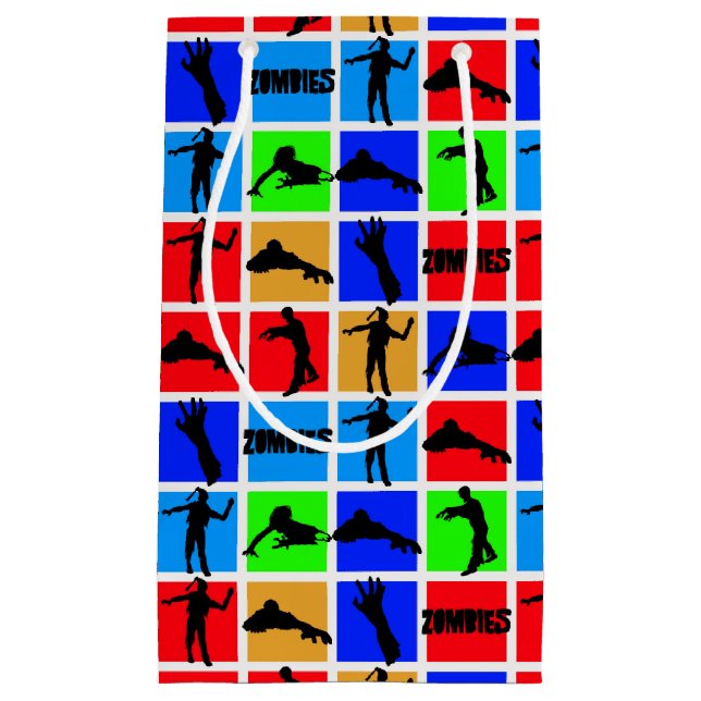 Farbenfrohe Zombies Muster Kleine Geschenktüte (Vorderseite)