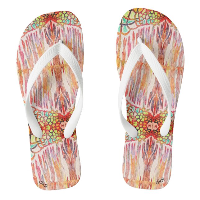 Farbenfrohe Zorn, Strandbekleidung Flip Flops (Fußbett)