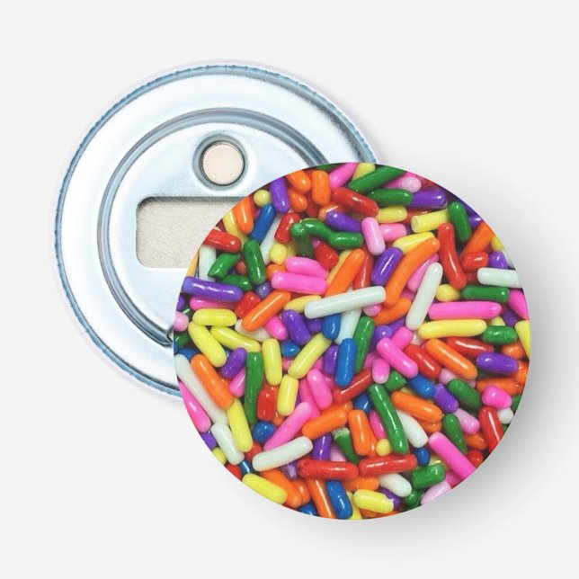 Farbenfrohe Zucker-Sprinkles Flaschenöffner (Vorderseite)