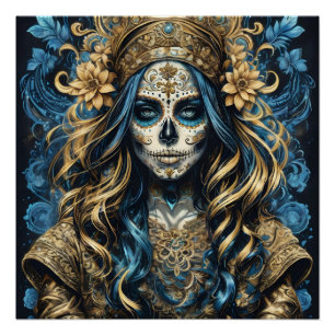 Farbenfrohe Zuckerkultur no 1D Glossy Poster