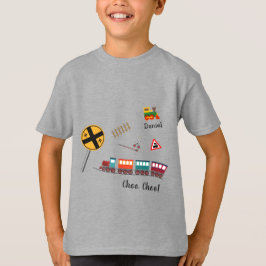 Farbenfrohe Züge Kleiner Junge Vorname Choo Choo K T-Shirt