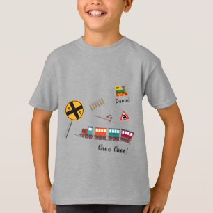 Farbenfrohe Züge Kleiner Junge Vorname Choo Choo K T-Shirt