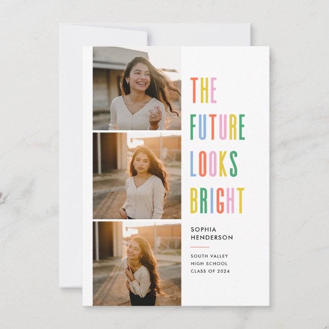 Farbenfrohe Zukunft sieht gut aus Einladung (Vorderseite)