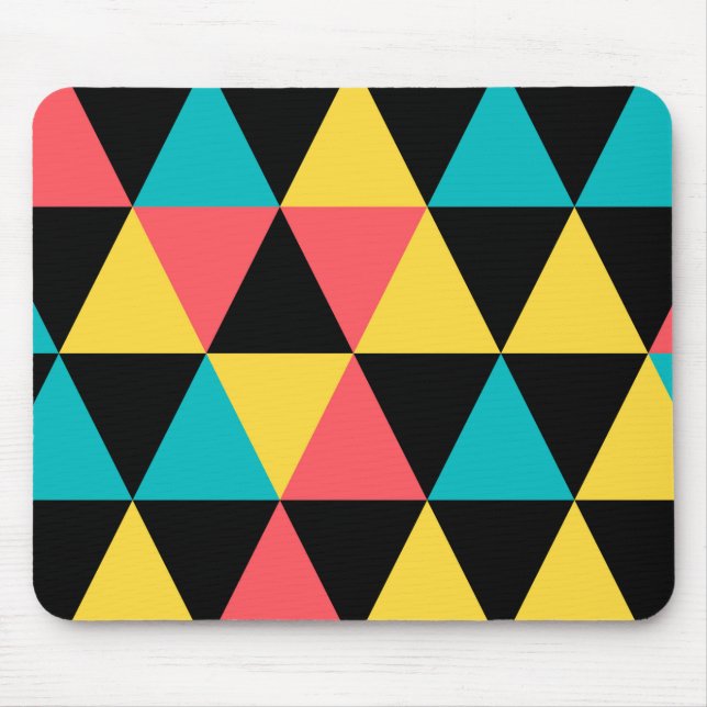 Farbenfrohe, zurückhaltende, fröhliche geometrisch mousepad (Vorne)
