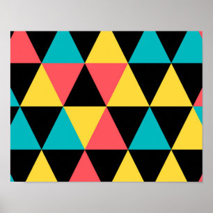 Farbenfrohe, zurückhaltende, fröhliche geometrisch poster