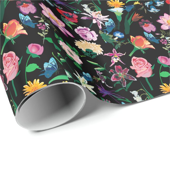 Farbenfrohe, zusammengesetzte Blume mit benutzerde Geschenkpapier (Rolleneckpunkt)