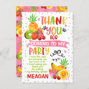 Farbenfrohe Zwei-Ti Frutti Geburtstag Thanbjk You Einladung