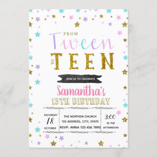 Farbenfrohe zwischen 1 und 1 Party Einladung