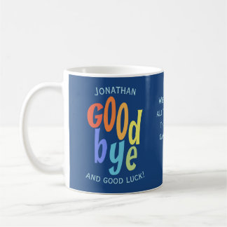 Farbenfroher Abschied und Viel Glück Farewell Kaffeetasse