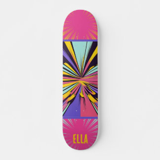 Farbenfroher Abstrakter Pop Art Personalisiert Ska Skateboard