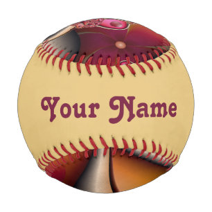 Farbenfroher abstrakter roter orangefarbener Fanta Baseball