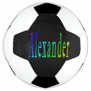 Farbenfroher Alexander Name, Soccerball Fußball