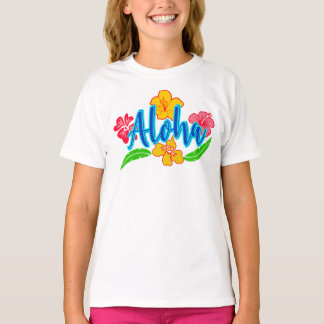 Farbenfroher Aloha Spaß Sommer T-Shirt
